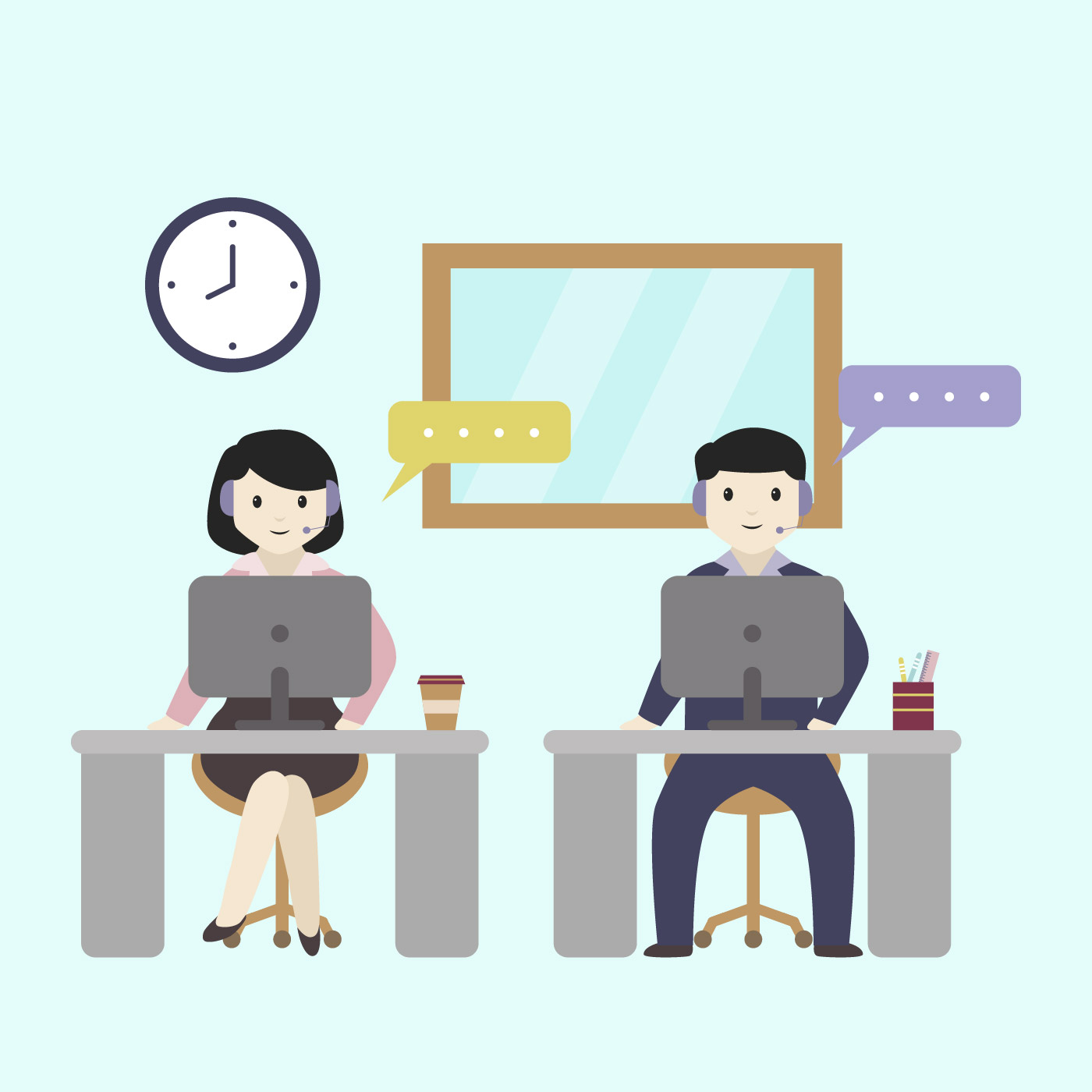 1400x1400 Customer Care Free Vector Art