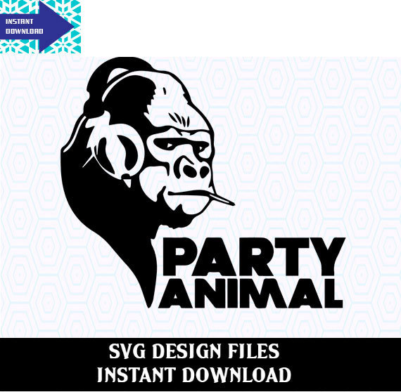 570x558 Party Animal Car Vinyl Decal, Vector Svg Files, For Silhouette