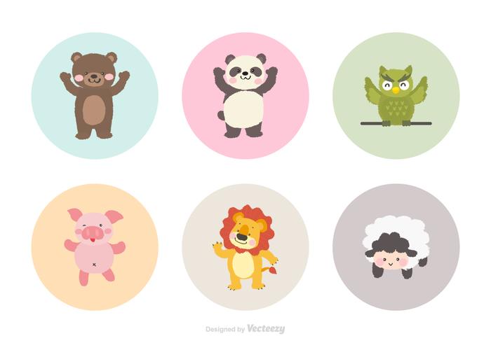700x490 Cute Cartoon Animals Vector