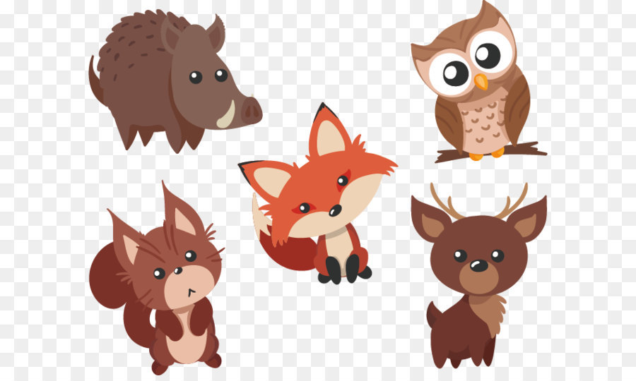 900x540 Cute Animals Vector Material Waibo Png Download