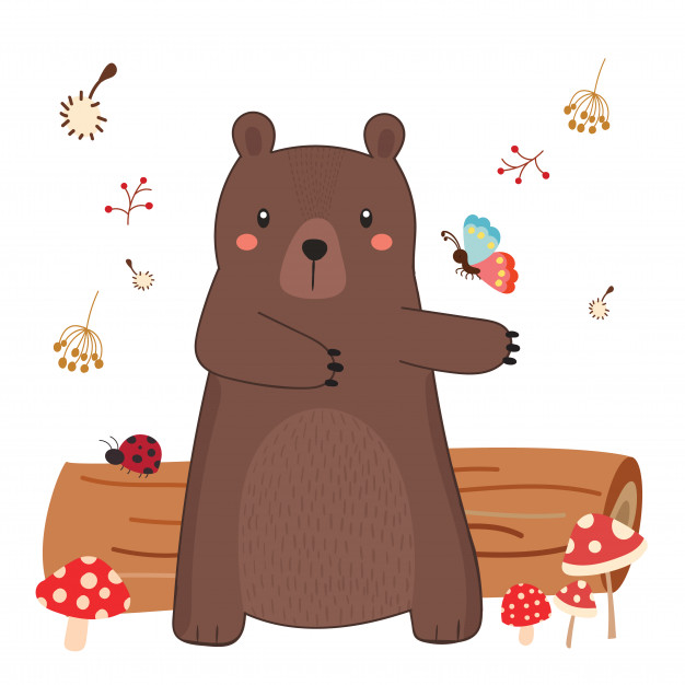 626x626 Cute Bear Vector Vector Premium Download