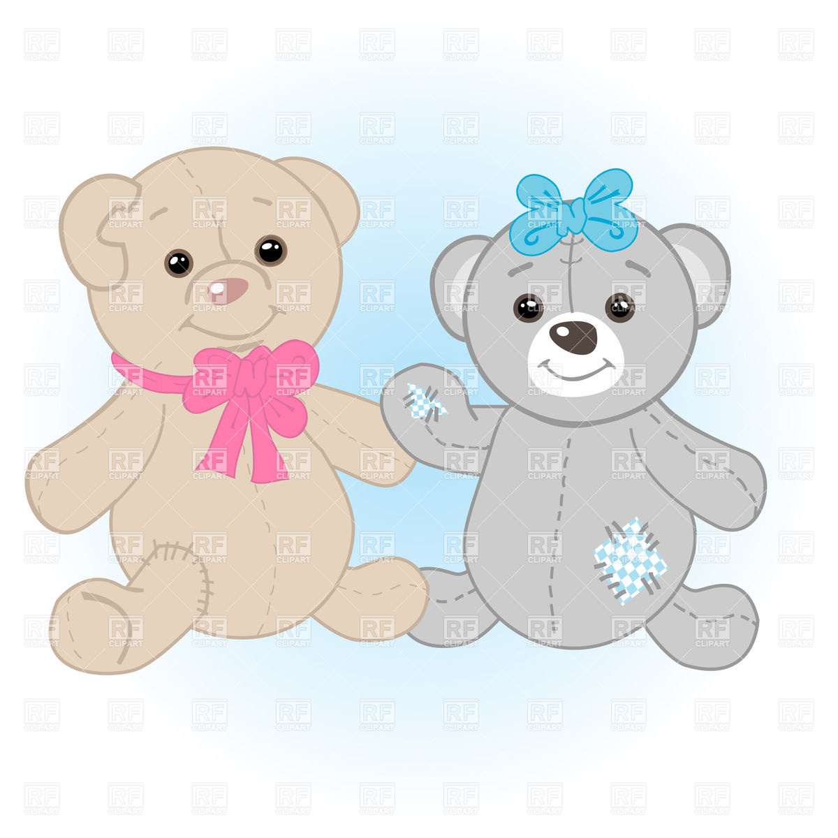 1200x1200 Cute Couple Of Teddy Bears Vector Image Vector Artwork Of Plants