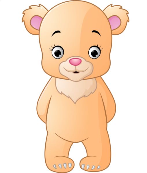 509x600 Cute Teddy Bear Vector Illustration 06 Free Download