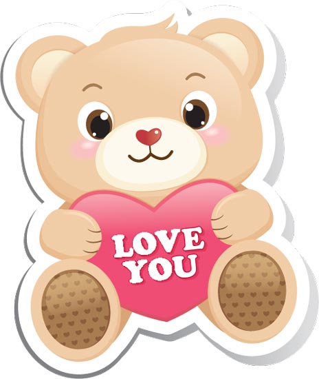 464x550 Cartoon Teddy Bear Vector Stickers