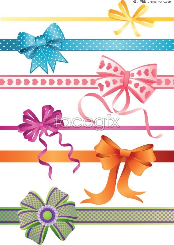 600x844 Variety Of Cute Bow Element Vector Clipart Clip