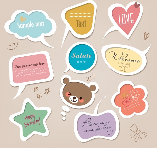 600x564 Cartoon Cute Bow Vector Labels Free Vector In Encapsulated