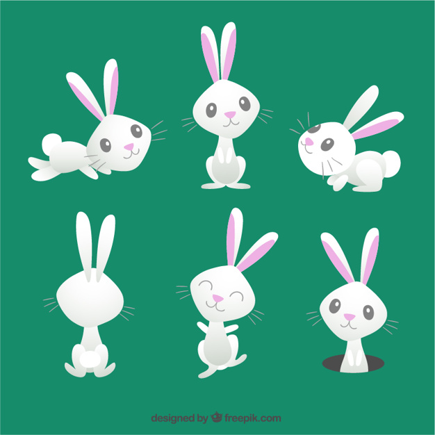 626x626 Cute Easter Bunny Vector Free Download