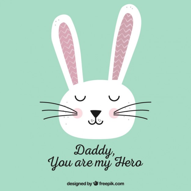 626x626 Cute Rabbit Card Vector Free Download
