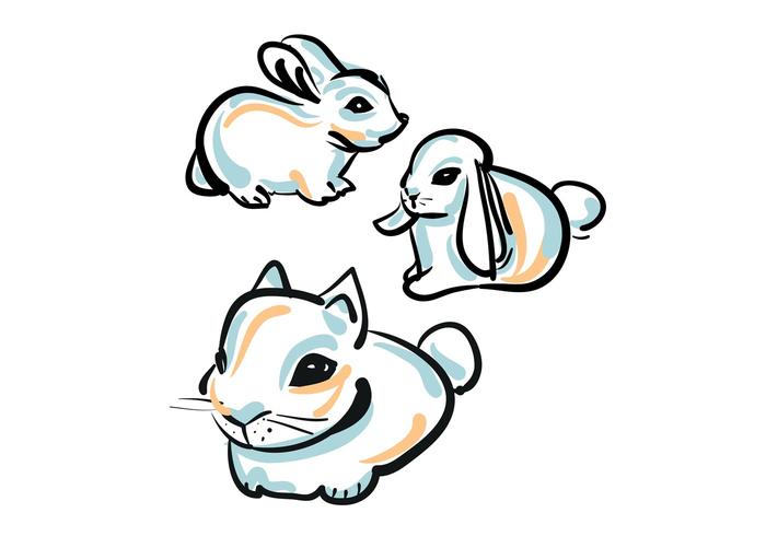 700x490 Free Cute Bunny Vector