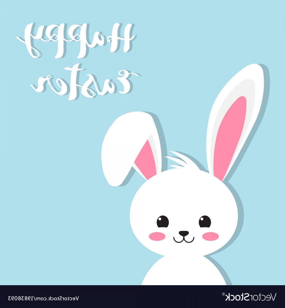 1200x1296 Happy Easter Rabbit White Cute Bunny Vector Shopatcloth