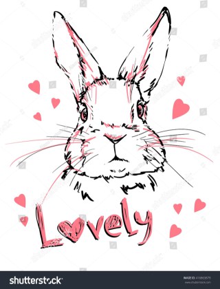 320x420 Illustration Cute Bunny Vector Rabbit Stock Pictures To Print