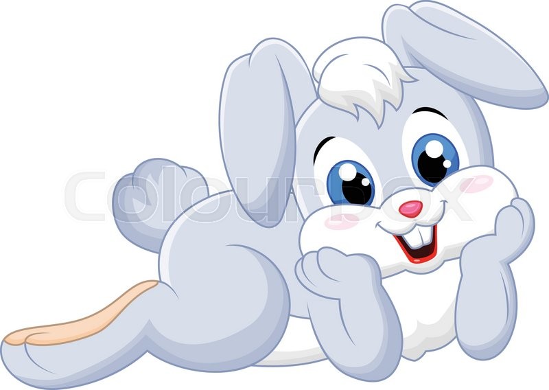 800x568 Vector Illustration Of Cartoon Cute Bunny Stock Vector Colourbox
