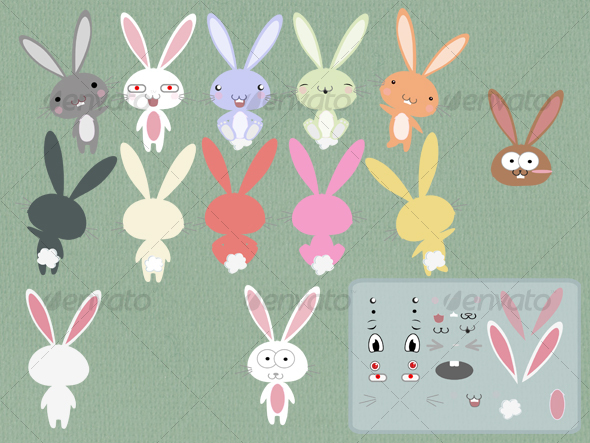 590x443 Cute Bunny Rabbit Vector By Sharonw1 Graphicriver