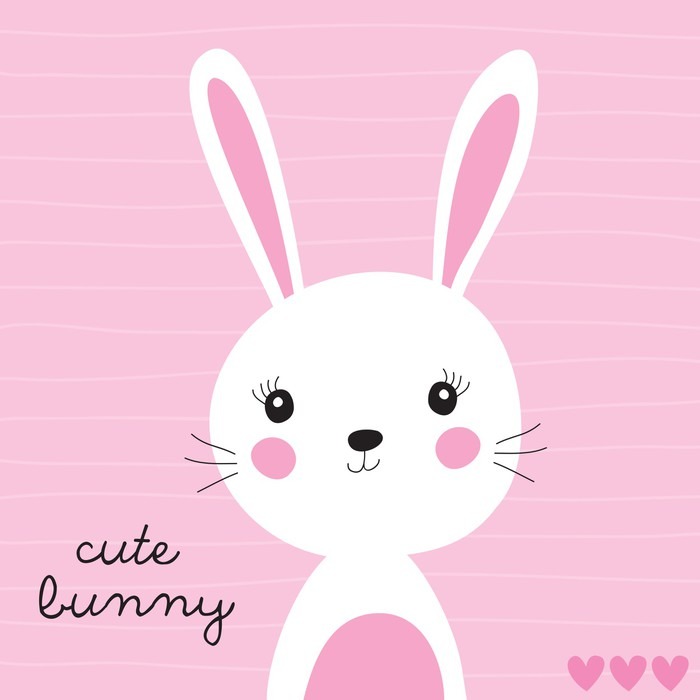 700x700 Cute Bunny Vector Illustration Poster We Live To Change