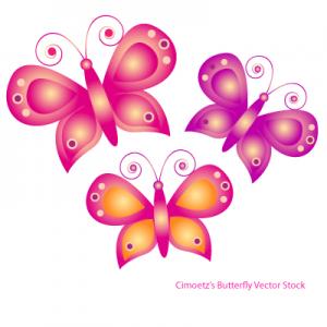 300x300 Cimoetzs Colored Butterfly Vector