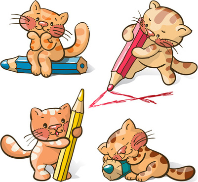 401x368 Cute Cat Vector Free Vector Download (6,271 Free Vector) For