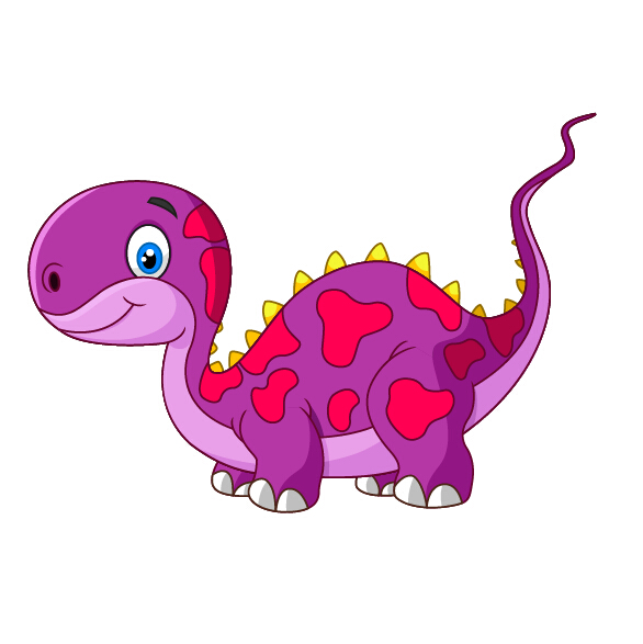 586x587 Cute Cartoon Dinosaur Vector Material 01