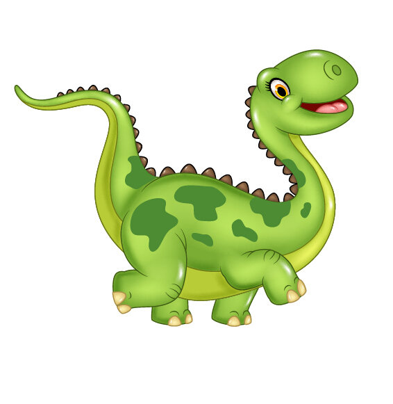 566x581 Cute Cartoon Dinosaur Vector Material 02 Free Download