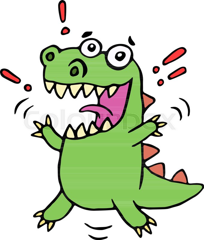 680x800 Lucky Smiling Dinosaur. Vector Illustration. Cute Cartoon Happy