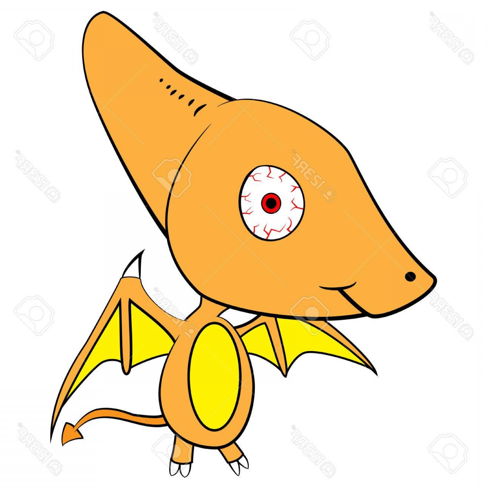 1560x1560 Photostock Vector Illustration Of Cute Cartoon Of Baby Pterodactyl