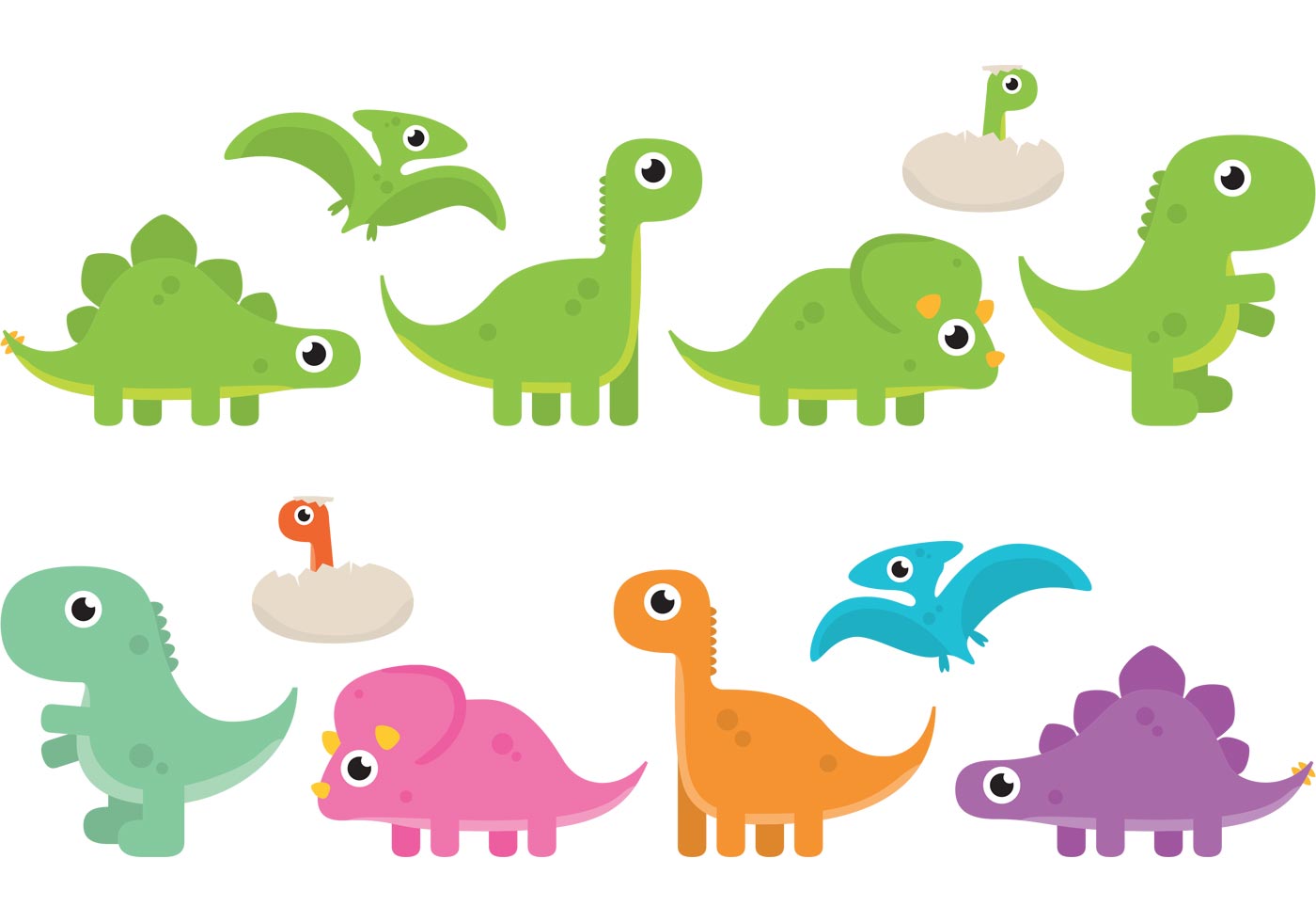 1400x980 Cartoon Dinosaur Vectors