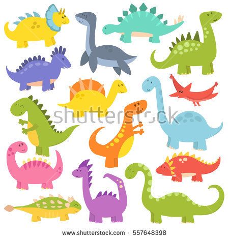 450x470 Cartoon Cute Dinosaurs Vector. Christmas Decorations