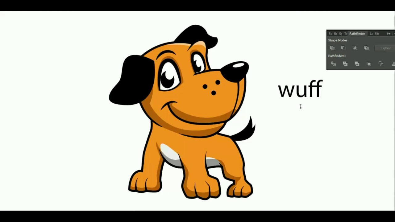 1280x720 Cute Dog Vector [Adobe Illustrator] Time Lapse