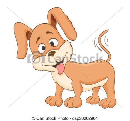 450x420 Cute Cartoon Dog. Vector .