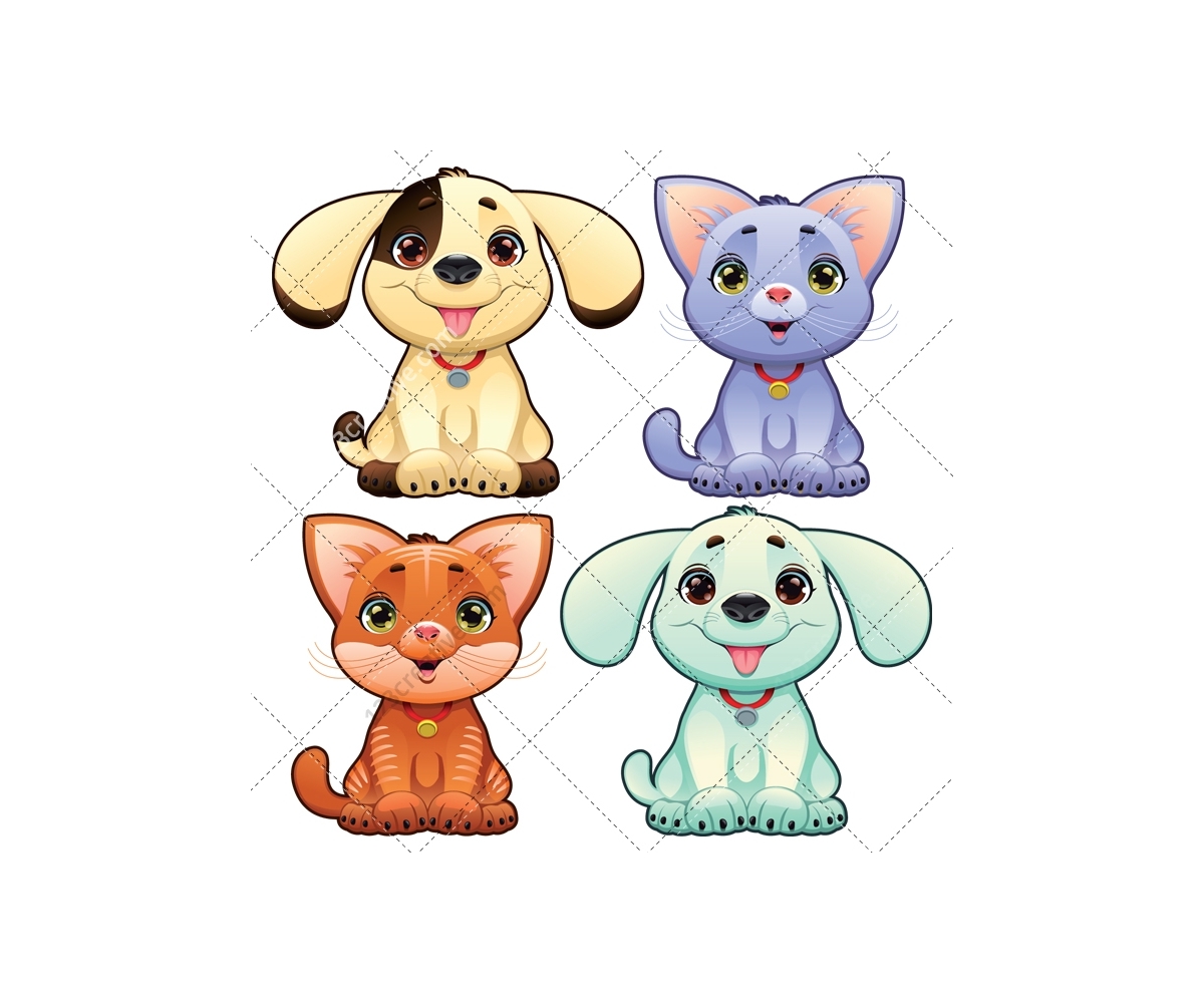 1200x1000 Dog And Cat Vector Pack