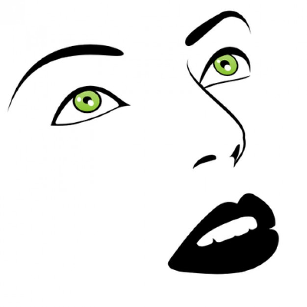 626x626 Cute Woman With Green Eyes Vector Free Download