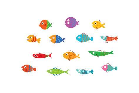 473x315 Cute Fish Vector Collection Posters By Judilyn