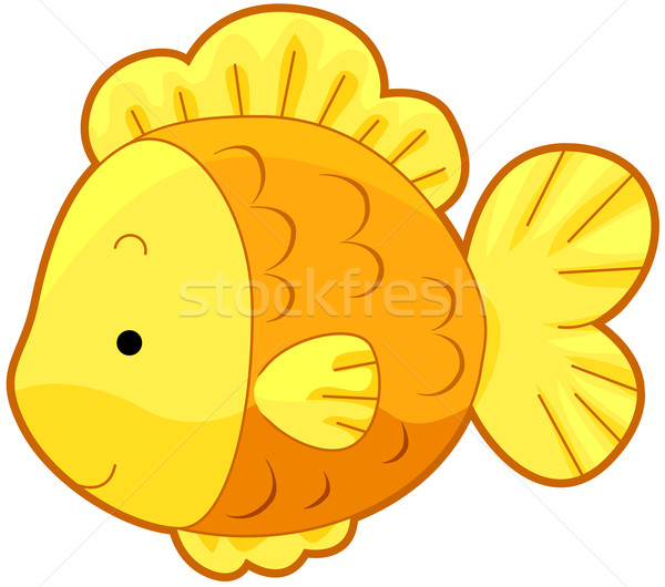 600x530 Cute Gold Fish Vector Illustration Lenm ( 321767) Stockfresh
