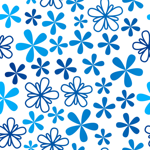 500x500 Cute Flowers Seamless Pattern Vector 02 Free Download