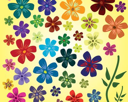 411x328 Free Cute Flowers Vector Cute Flowers Psd Files, Vectors