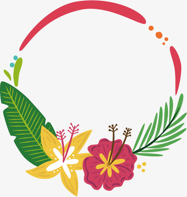 650x685 Hand Painted Cute Flower Borders, Flower Vector, Vector Png, Two