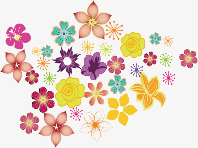 650x485 Lovely Flowers Vector Material Png, Vector, Vector Material