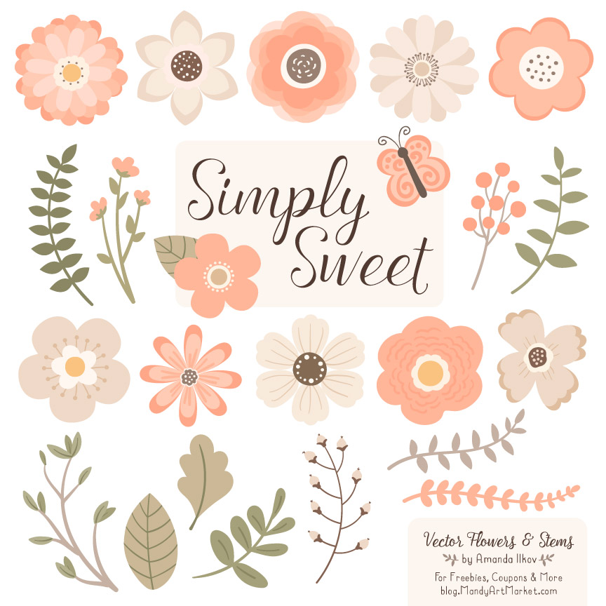 864x864 Peach Flower Clipart Amp Vectors