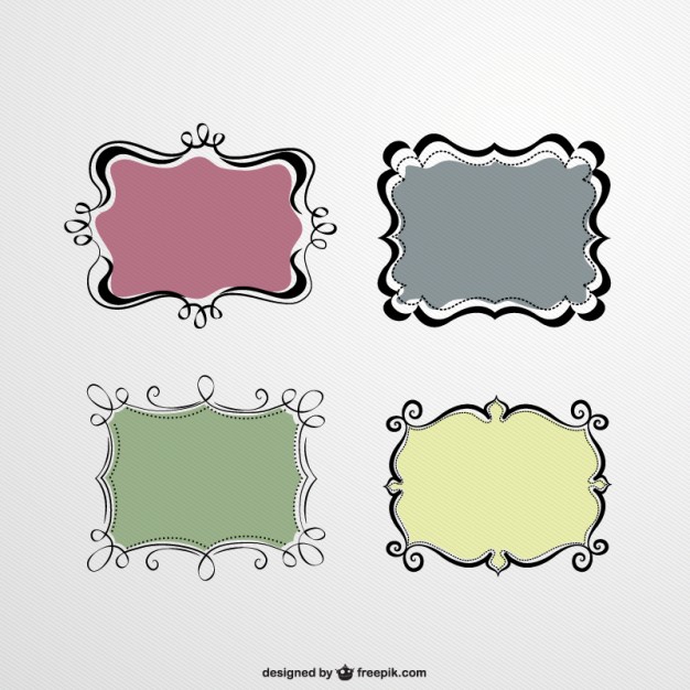 626x626 Cute Frames Set Vector Free Download