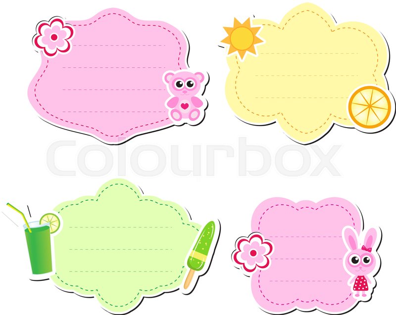 800x637 Cute Kids Frame For Text, Isolated On White Background. Children S