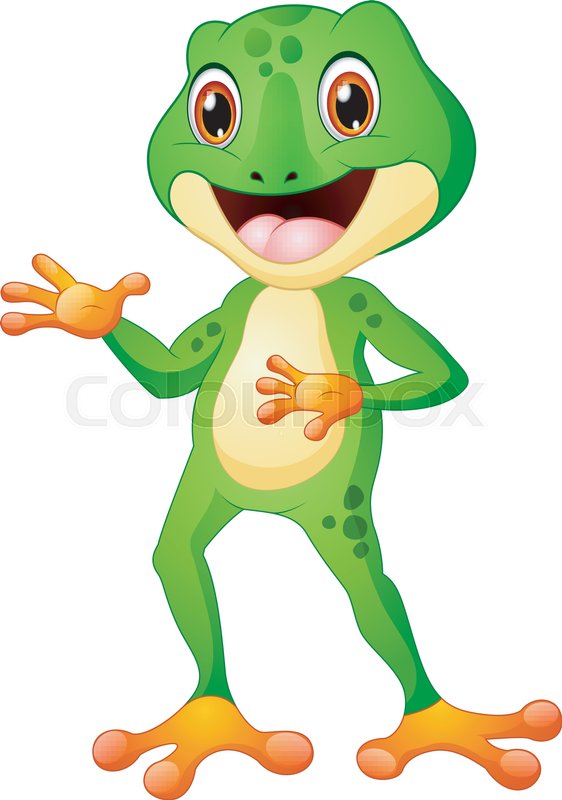 562x800 Vector Illustration Of Cute Frog Cartoon Posing Stock Vector