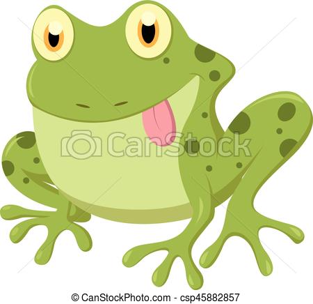 450x436 Vector Illustration Of Cute Frog Cartoon.