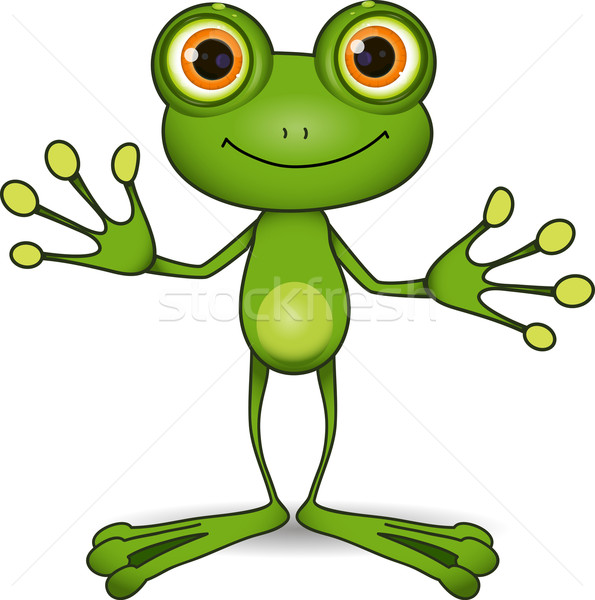 595x600 Cute Frog Vector Illustration Brux ( 3658540) Stockfresh