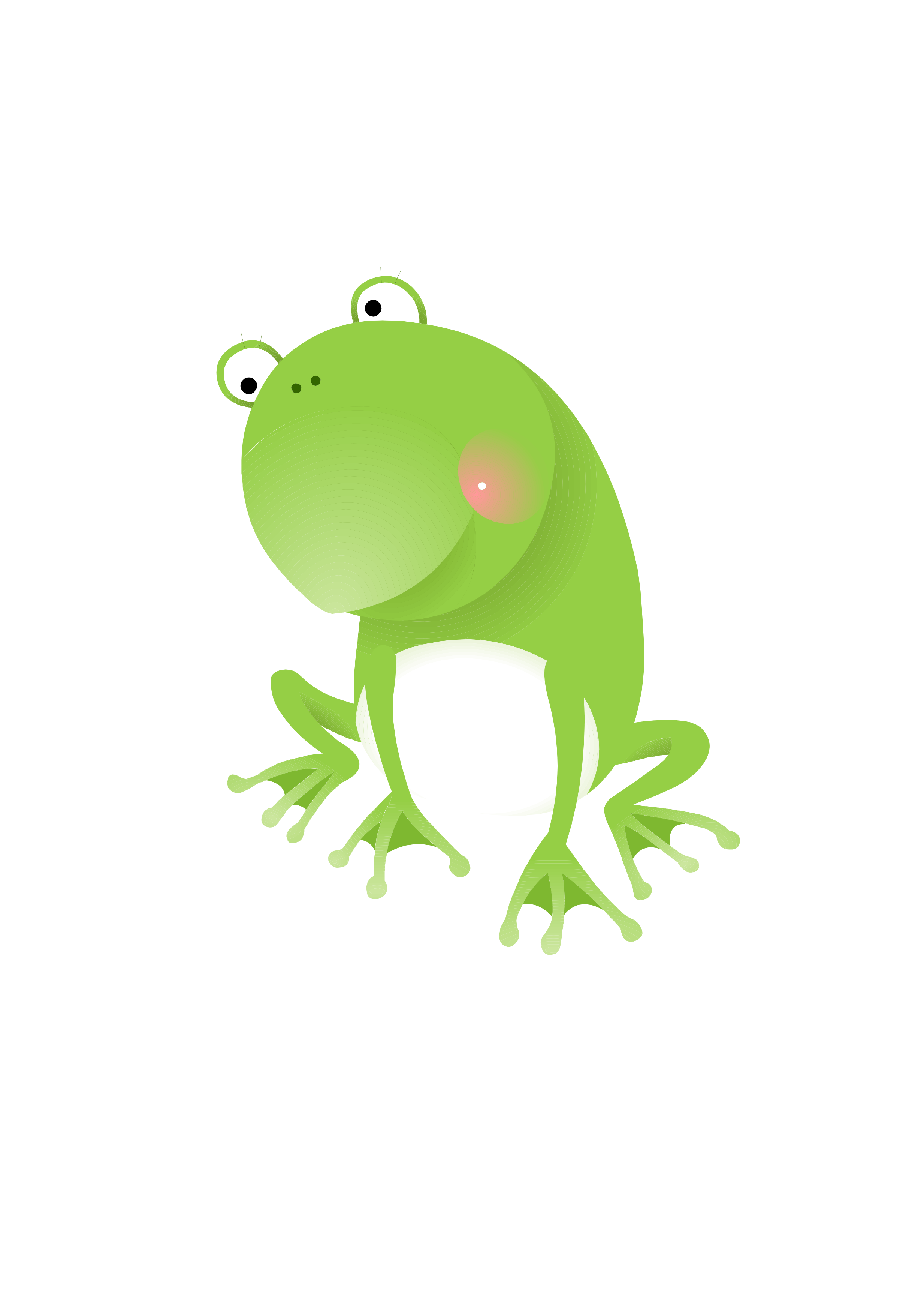 2466x3499 Common Frog Lithobates Clamitans Clip Art