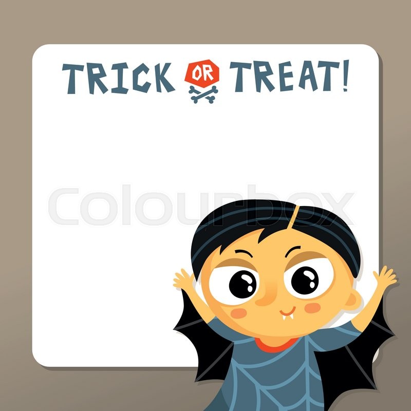 800x800 Cute Halloween Vector Greeting Card Or Party Invitation Template