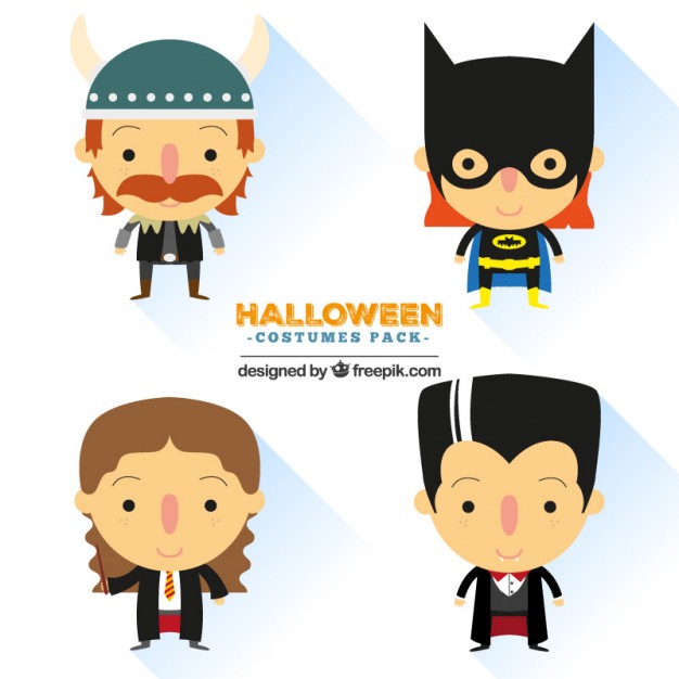 626x626 Cute Halloween Costumes Vector Free Download