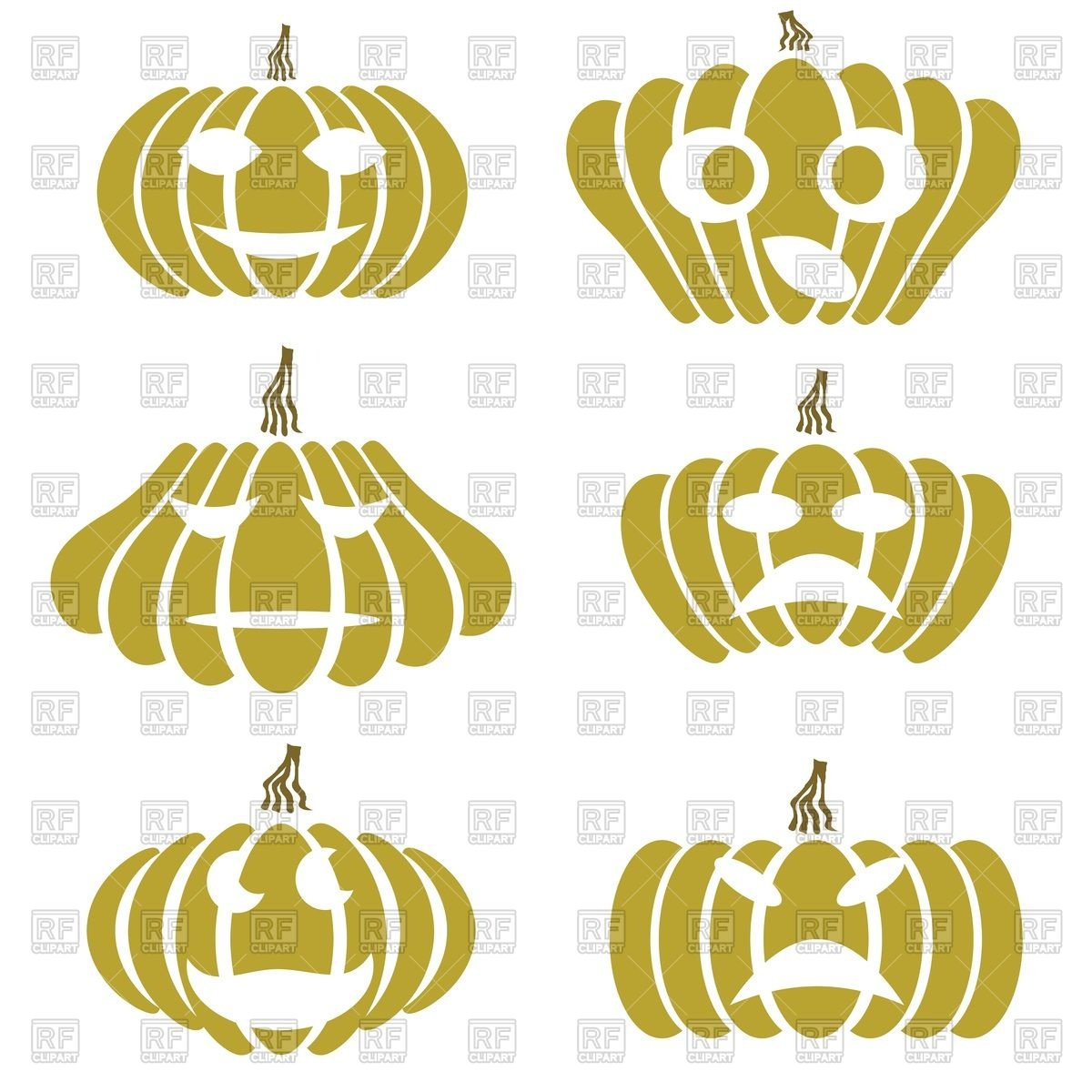 1200x1200 Cute Pumpkins For Halloween Vector Image Vector Artwork Of