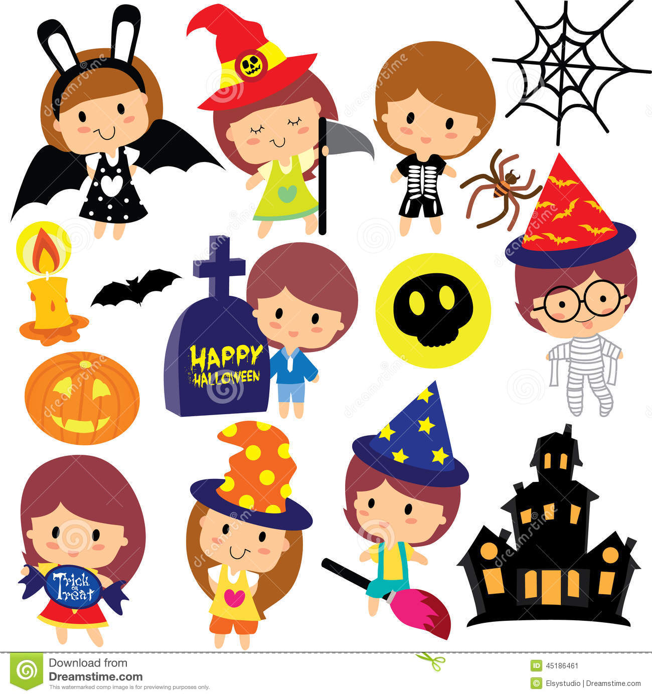 1300x1390 Vector Clipart Halloween