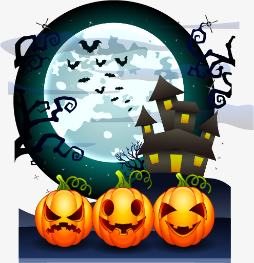 495x514 Cute Halloween Pumpkin Vector Material Creative Advertising