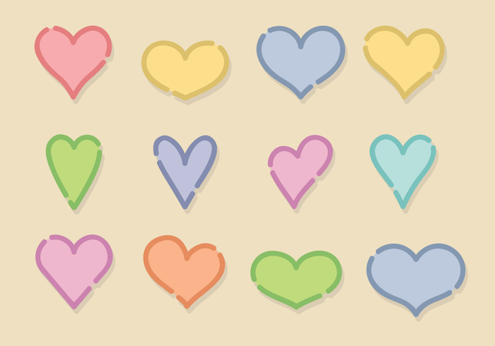 700x490 Free Cute Hearts Vector