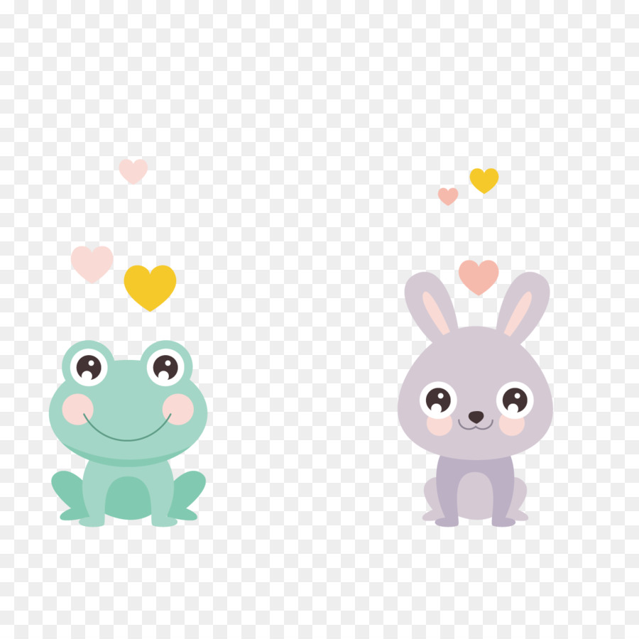 900x900 Rabbit Cartoon Heart